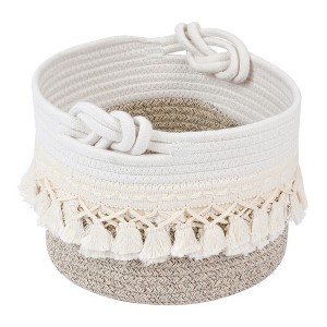 REGALWOVEN Odorless Cotton Rope Handcrafted Chic Appearance Compact Size Open Storage Bins 9.4 x 6.7 Inch 1 Pc - 1 of 4