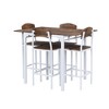 NicBex 5-Piece Industrial Style Dining Table Set & Chairs for Kitchen,Dining Room,Restaurant,Modern Dinette Set with Drop Leaf Design - 3 of 4