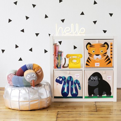 Tiger Themed Foldable Fabric Storage Cube for Kids