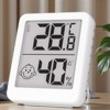 FONTOI 3 Pack Digital Hygrometer Indoor Thermometer, Room Temperature and Humidity Monitor Meter for Baby Room, Greenhouse, White, 1.85"*0.55"*2.17" - 4 of 4