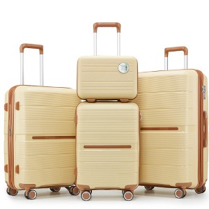 YONWAY 4 Piece Luggage Set, Lightweight Expandable Carry-On Set, with TSA Lock & Soundproof Spinner Wheels - 1 of 4