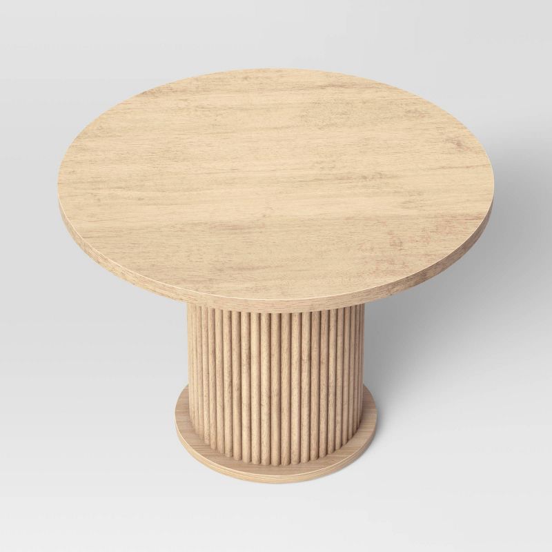 Trumbull Round Pedestal Dining Table with Fluted Base - Threshold&#8482;, 3 of 18