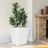 Metal Tapered Planter – Large Outdoor & Indoor Garden Plant Pot with Drainage Hole and Rubber Plug, Stylish Burnished Grey Finish for Home and Patio - 3 of 4