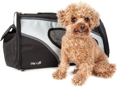 Large Black and White Airline Approved Soft Sided Pet Carrier