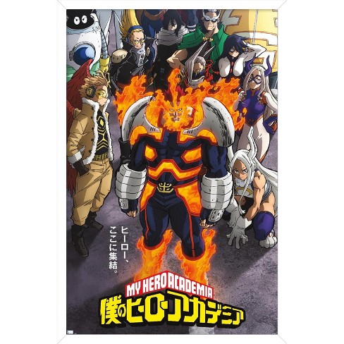 Trends International My Hero Academia: Season 6 - Key Art Framed Wall  Poster Prints White Framed Version 22.375 X 34 : Target