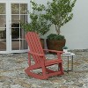Merrick Lane All-Weather Polyresin Adirondack Rocking Chair with Vertical Slats - 2 of 4
