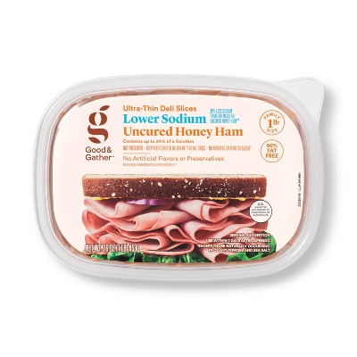 Lower Sodium Uncured Honey Ham Ultra-Thin Deli Slices - 16oz - Good & Gather™