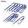 Unique Bargains ID Name Badge Holder Metal Swivel Clip Neck Strap Lanyard Blue 10 Pcs - 2 of 4