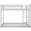 NicBex Full Over Full/Twin Over Twin Metal Bunk Bed with Fence,Versatile Loft Bed with Low Bunk Design and Ladder for Bedroom,Black/White/Silver - 4 of 4