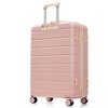 Gulches Premium 3-Piece ABS Travel Luggage Set, TSA Lock Suitcase Ensemble, Pink, 20, 24, and 28 Inch Sizes with 360° Spinner Wheels - 3 of 4