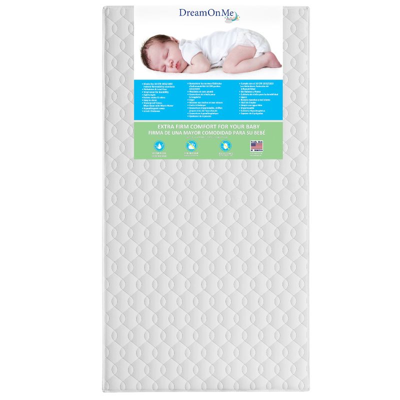 Dream On Me Goodnight 6&#34; Full-Size Firm Foam Crib &#38; Toddler Bed Mattress - White - 50ct, 4 of 7