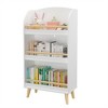 YONWAY Kids Bookshelf, 3-Tier Bookcase, Book Organizer, toy Storage Cabinet Organizer for Kids Rooms, Bedroom, Playroom, Nursery, White - 4 of 4