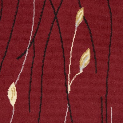Handmade Red Floral Rectangular Synthetic 5' x 7' Area Rug