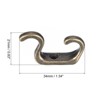 Unique Bargains Zinc Alloy Double Prong Retro Hanging Towel Backpack Clothes Scarf Keys Hat Mini Small Hooks - 2 of 4