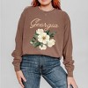 Simply Sage Market Women's Georgia Flower Colorful Long Sleeve Garment Dyed Tee - 2 of 3