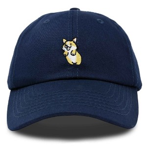 Dalix Leaping Corgi Embroidered Cap Cotton Baseball Hat Nautical Womens - 1 of 4