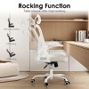 Lirago Ergo Chair w/Flip-Up Armrests - Adjustable Headrest & Lumbar, White Mesh - 3 of 4