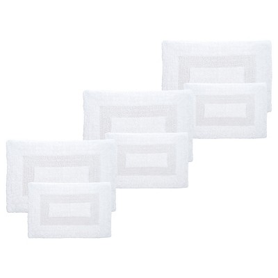 Lavish Home 2pc 60x24 Cotton Bath Rug Set, White : Target