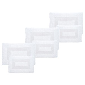 Lavish Home 6PC Cotton Bathroom Mat Set - Machine Washable for Bathroom, Kitchen, or Laundry Room - 1 of 4