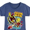 Girls' - Marvel - Iron Man Sticker Style Fitted Short Sleeve Graphic T-Shirt - 2 of 4