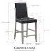 Kings Brand Furniture Milton 24-Inch, Counter Height Bar Stools, Set of 2, Champagne/Black - 3 of 3
