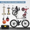 Munora - 10-Piece Heavy Duty Garage Storage Hooks - Utility J Wall Mount for Bicycles, Ladders & Garden Tools - 2 of 4