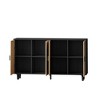 SKRAN Buffet Cabinets with Storage, Multifunctional Sideboard Cabinets with Rattan Doors ＆ Wood Feet for Hallway and Living Room - 4 of 4