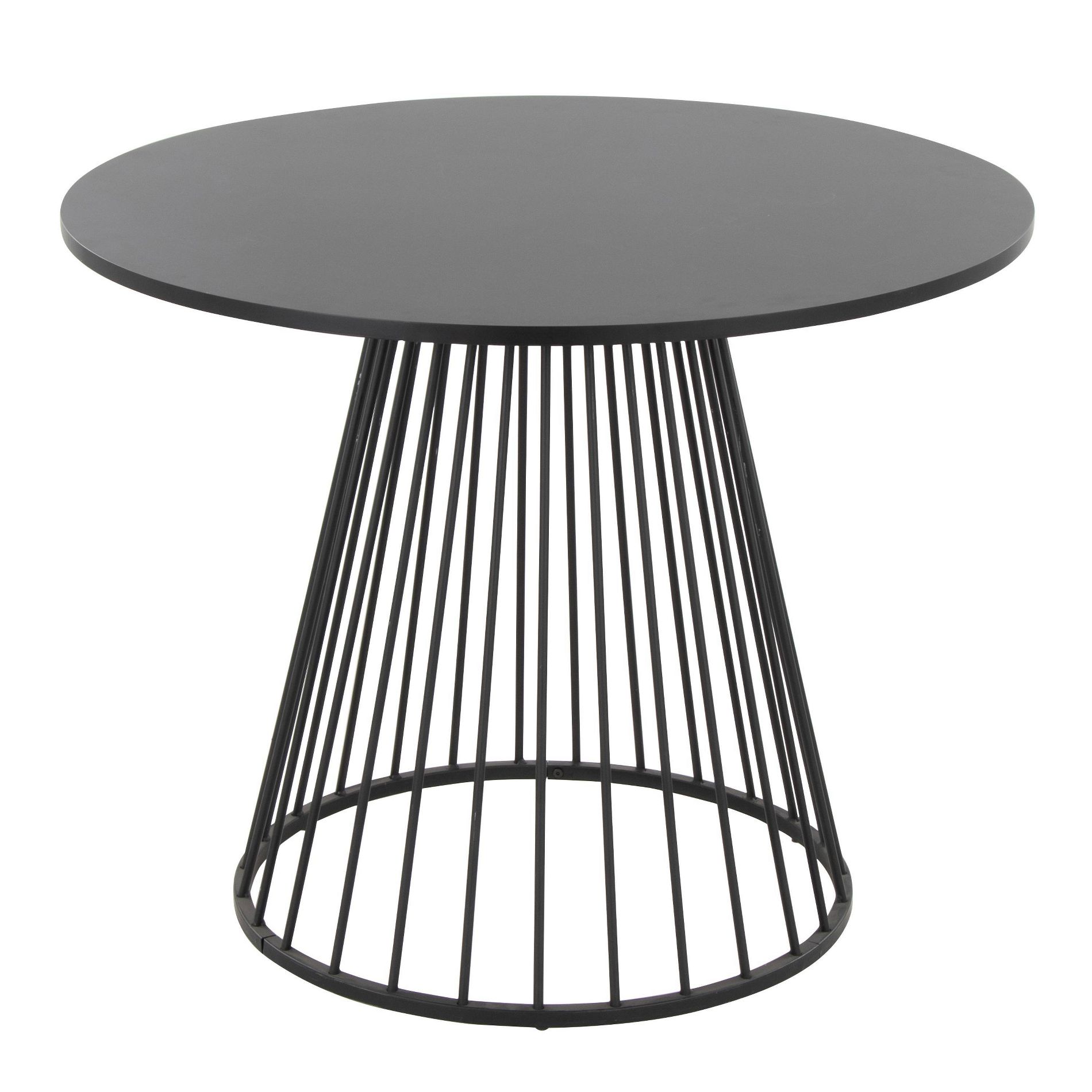 LumiSource Canary MDF Dining Table Black Metal/Black
