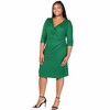Plus Size Knee Length V-Neck Dress - 24seven Comfort Apparel™ - 2 of 4