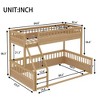 Twin XL/Full XL/Queen Over Queen Bunk Bed with Ladder and Guardrails, Convertible into Two Separate Beds, White/Natural - ModernLuxe - 4 of 4