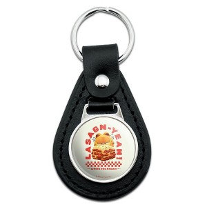 Garfield Living The Dream Black Leather Keychain - 1 of 4