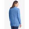 Woman Within Plus Size Long Stretch Denim Jacket - 3 of 4