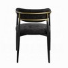 Royal Hampton Dining Side Chair Set of 2, Black Gold Metal, Black Fabric - 4 of 4