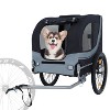Large Folding Bike Trailer for Dogs ¨C 66LB Capacity All-Terrain Pet Carrier, Durable Steel Frame for Cycling, Jogging, Camping & Outdoor Adventures - 2 of 4