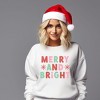 Simply Sage Market Women's Graphic Sweatshirt Retro Merry and Bright Stars - 2 of 4