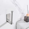 Stainless Steel Rust-Proof Toilet Paper Dispenser, Self-Stick Adhesive Roll Holder No Drilling Required - image 2 of 4