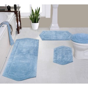 Waterford Collection Cotton Tufted Set of 4 Bath Rug Set - Home Weavers - 1 of 4