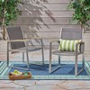 PAGED Set of 2 Patio Dining Chairs,Modern Outdoor Dining Chairs with Aluminum Frame,24.5 inch Chairs Suitable for Patio,Garden, - 2 of 4