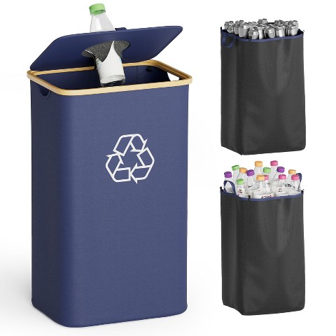 Сумки SpaceAid 26 Gallon Recycling Bin for Kitchen, 100L Large Recycle Bin with 2 Removeable and Reusable Inner for Bottles Cans Glass Plastice Cartons