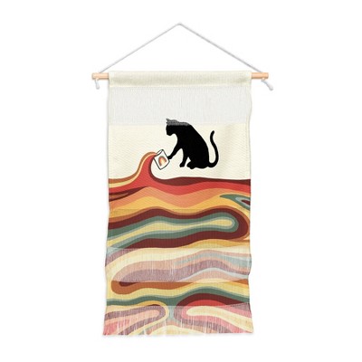 Jimmy Tan Rainbow Cat 1 Coffee Milk Drop Small Fiber Wall Hanging - Society6