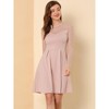 Allegra K Women's Heart Mesh Sheer Long Sleeve Gothic Cocktail Skater Party Dress - 2 of 4