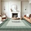 Bordered Machine Washable Rug with Rubber Backing for Living Room Modern Solid Rug for Bedroom Non Slip Stain Resistant Carpet for Dining Room - 4 of 4
