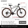 Mountain Bike 27.5 Inch Wheels, 21-Speed Mens Womens Trail Commuter City Mountain Bike, Aluminium Frame Disc Brakes Thumb Shifter Front Fork Bicycles - 4 of 4