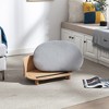 MaseiKar Scandinavian style Elevated Dog Bed Pet Sofa With Solid Wood legs and Bent Wood Back, Velvet Cushion - 4 of 4