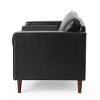 GDFStudio Hixon Contemporary Faux Leather Tufted Club Chair with Bolster Pillows - 4 of 4