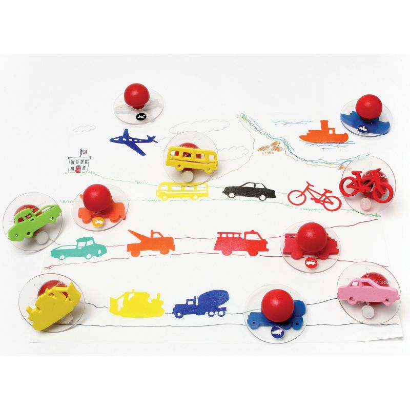 Ready 2 Learn Giant Stampers, Transportation Vehicles, Set of 10, 2 of 4