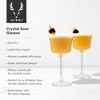Viski Raye Sour Glasses, Whiskey Sour Glasses, Stemmed Cocktail Glasses, Crystal Cocktail Glassware 7.5oz Set of 2 - 2 of 4