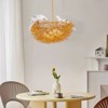 YIYIBYUS 5 LED Bird Nest Chandelier Warm Light Pendant - 2 of 4