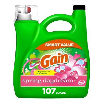 Gain + Aroma Boost Spring Daydream Scent HE Compatible Liquid Laundry Detergent - 154 fl oz