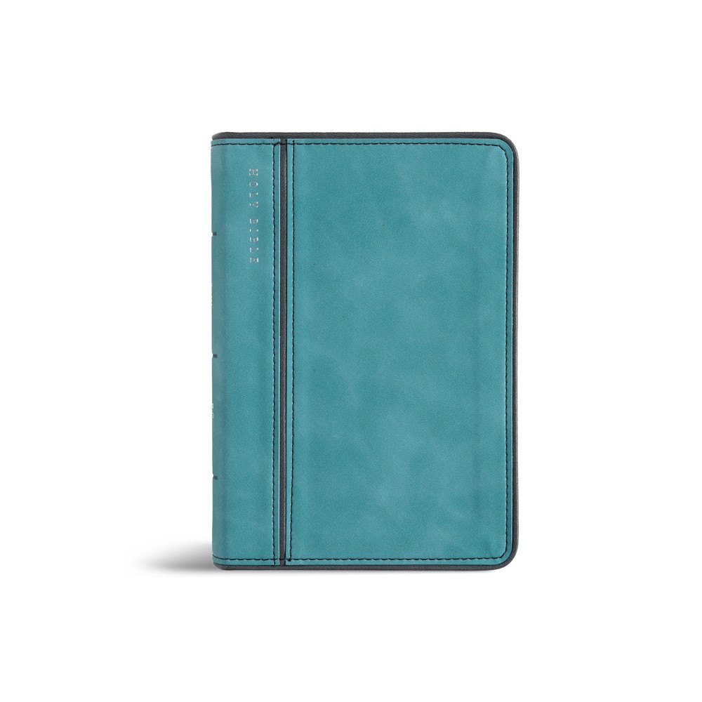 CSB Large Print Compact Reference Bible, Easy-To-Read Optimal Type, Digital Study Edition, Teal Leathertouch - by Csb Bibles by Holman